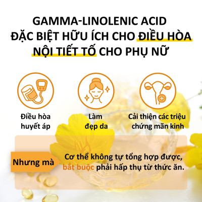 Viên uống điều hòa nội tiết tố nữ, nuôi dưỡng da Solgar Dầu Anh Thảo Evening Primrose Oil 1300 mg - NHẬP KHẨU USA