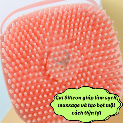 Bàn Chải Tắm Hình Thú Đáng Yêu Cho Bé – Chăm Sóc Da Nhẹ Nhàng Dụng Cụ Tắm Gội Silicon Đa Năng – Bóp Là Ra Bọt Cọ Tắm Silicon Tạo Bọt Có Hộp Đựng Xà Phòng Bàn Chải Massage Cơ Thể Silicon Mềm – Không Cần Tạo Bọt Tay