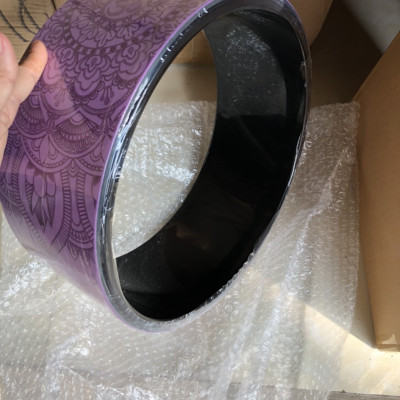 Vòng tập yoga 33 * 14 cm PU (Tặng Kèm túi đựng vòng) khung nhựa ABS chịu lực 300 kg bọc cao su Pu in hoa văn chống trơn trượt 100%