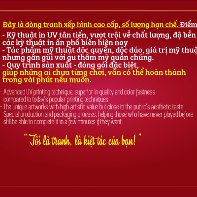 Tranh ghép hình trong vài phút - Tranh xếp hình cao cấp tia sáng - Tranh ghép hình 925 mảnh  - Bạch Hổ