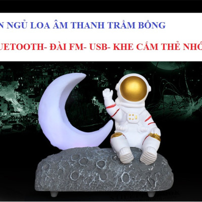Đèn ngủ mặt trăng ,loa bluetoooth phi hành gia, khe cắm USB -thương hiệu KOVER (tặng kèm cáp sạc)