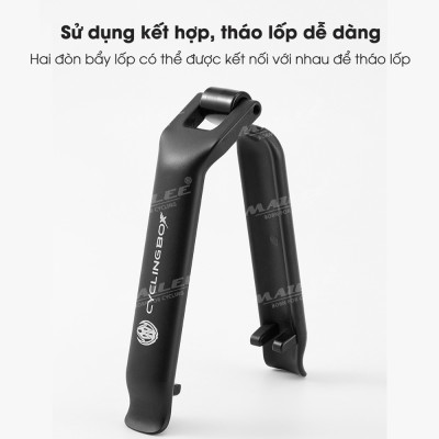 Thanh lốp nạy lốp bánh xe đạp và chà vá săm lốp xe đạp đa năng CB-BMX-01, chất liệu nhựa POM kèm 48 miếng vá - Mai Lee