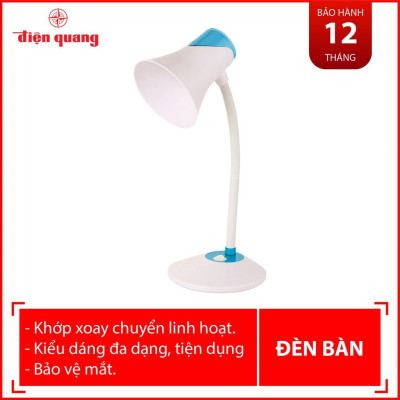 Đèn bàn bảo vệ thị lực Điện Quang ĐQ DKL15 WBE BW (Màu trắng-xanh da trời, bóng led Warmwhite)