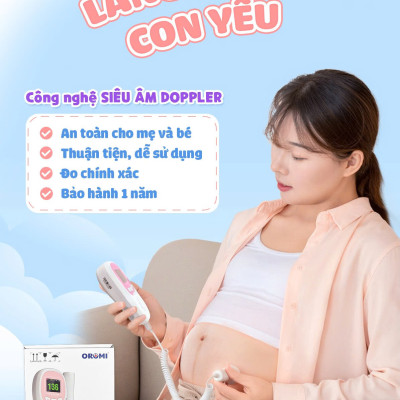 Máy đo tim thai tại nhà cao cấp Oromi CONTEC10CL - Máy nghe tim thai bỏ túi pin sạc