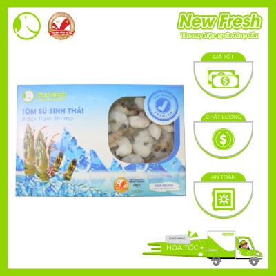  [GIAO NHANH HCM] Tôm Sú Sinh Thái Hữu Cơ Lột Vỏ Còn Đuôi Size Lớn - Hộp 500Gr