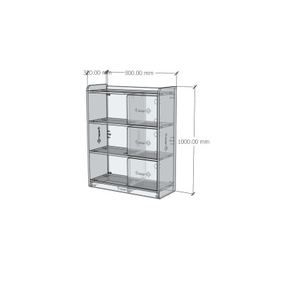 [Happy Home Furniture] KID, Tủ lưu trữ - 3 cửa mở cho trẻ em, 80cm x 32cm x 100cm ( DxRxC), TLT_009