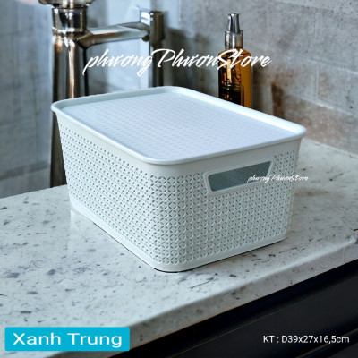 ( HÀNG CAO CẤP ) COMBO BỘ GIỎ CÓ NẮP ĐẬY NHIỀU SIZE & MÀU ĐẸP BỘ RỔ GIỎ CÓ NẮP ĐẬY PHONG CÁCH HÀN QUỐC & NHẬT BẢN TUYỆT ĐẸP (MH 37&38)