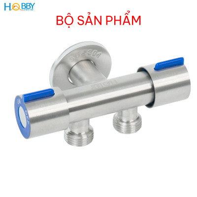 Van chia nước 2 đầu ren ngoài 21 inox 304 Hobby home decor DNV6