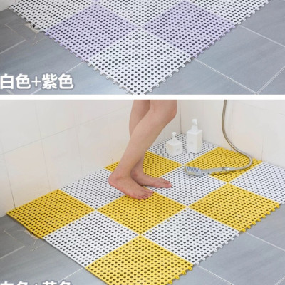 Tấm thảm nhựa ghép cao cấp chống trơn trượt nhà tắm (1 miếng 30x30cm) màu ngẫu nhiên