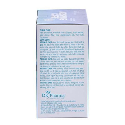 [CẬN DATE GIẢM 50%]Bộ bình rửa và muối Nano Bạc chăm sóc mũi xoang Agsinus Care