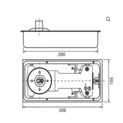 Bản lề sàn P-222-Panasonic , cánh <130kg - Hàng chính hãng