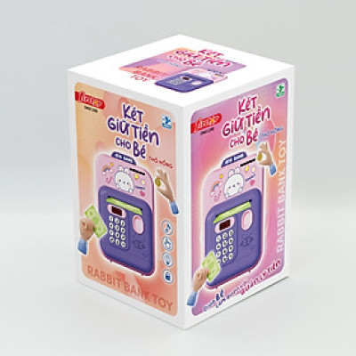 Đồ Chơi Két giữ tiền cho bé - Thỏ hồng DK81290 - Duka  ( Màu ngẫu nhiên )