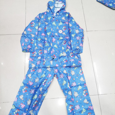 Bộ Áo Mưa Trẻ Em Vải Dù Hoạt Hình Cho Bé Từ 6-8 Tuổi, Áo Mưa Trẻ Em Cute