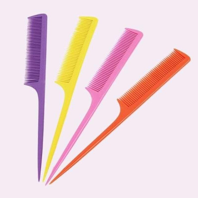 Lược chải tóc, rẽ ngôi tạo kiểu đầu nhọn nhiều màu sắc