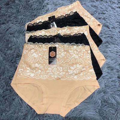 Combo 10 quần lót ren cạp cao chất coton cao cấp