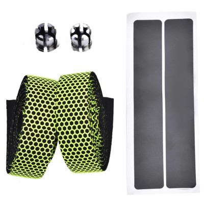 Bộ 2 Ruy Băng Quấn Silicon Ghi Đông Tay Cầm Chống Trơn Trượt Cho Xe Đạp Đua Thể Thao Đường Trường Thiết Kế Ba Chiều Tổ Ong Siêu Nhẹ Thoáng Khí Hút Mồ Hôi Cao Cấp Mai Lee