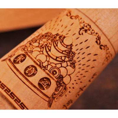 Bộ giá, bút Văn Xương gỗ đào - Vật phẩm phong thủy cầu sự nghiệp, thi cử, học vấn, công danh