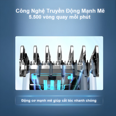 Tông đơ cắt tóc trẻ em series 3000 đời mới thương hiệu Philips HC3688/15 - Hàng nhập khẩu