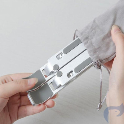 Giá Đỡ Laptop Hợp Kim Nhôm Cao Cấp Có Thể Gấp Gọn, Giúp Tản Nhiệt Laptop, dành cho Macbook, Máy Tính Xách Tay. 07 Vị Trí Điều Chỉnh Góc Độ. Hàng Chính Hãng