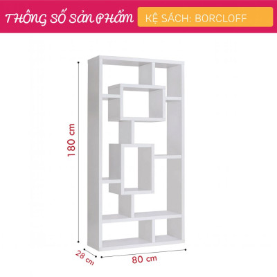 Kệ đỡ sách bằng gỗ thiết kế đơn giản, tinh tế SMLIFE Borcloff