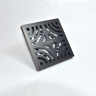 Ga Thoát Sàn chống mùi hôi bằng đồng mạ đen cá tính Hiwin FD-1129D