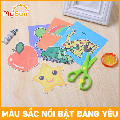 Đồ chơi cắt giấy cho bé bộ đồ chơi cắt giấy dán tự làm thủ công cho bé tô màu