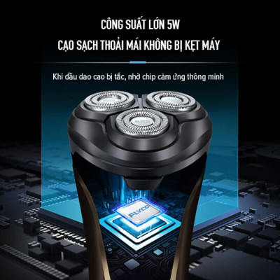 Máy Cạo Râu Flyco 3 Lưỡi Kép Thân Máy Kháng Nước Sạc Nhanh 1 Giờ FS198VN - Hàng Chính Hãng