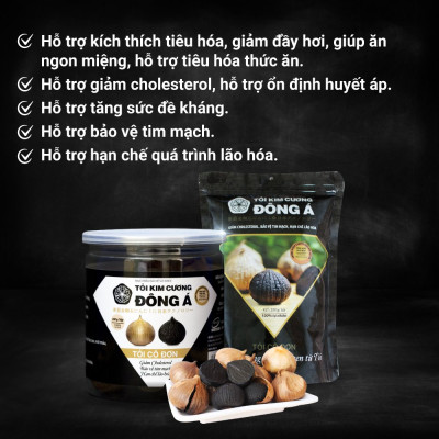 Tỏi Kim Cương Đông Á - Combo 3 hộp tỏi đen cô đơn 300G - SX theo công nghệ Nhật Bản, hỗ trợ tốt cho sức khỏe - Kiểm nghiệm chất lượng bởi Bộ Y Tế, Intertek -