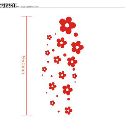 Bộ decal trang trí dán tường 3D sáng tạo cao cấp (M7) hình hoa