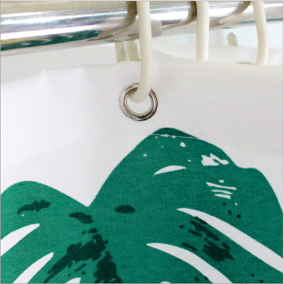 RÈM PHÒNG TẮM HỌA TIẾT LÁ CHUỐI DÀY KHÔNG THẤM NƯỚC, VẢI POLYESTER