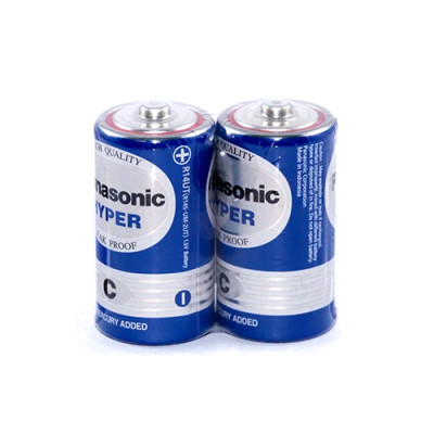 Vỉ Pin than trung C Panasonic Hyper 1.5V R14UT/2S-V (2 viên/10 viên) - Hàng chính hãng