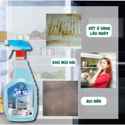 Chai Xịt Vệ Sinh Tủ Lạnh , Lò Vi Sóng SR15 500ml Làm Sạch Những Vết Ố Lâu Ngày, Lưu Lại Hương Thơm Mát Dễ Chịu Nhanh Khô