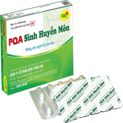 Sinh Huyền Môn PQA Thành Phần Từ Thiên Nhiên Giúp Nhuận Tràng Dùng Cho Người Táo Bón, Khó Tiêu Hộp 10 viên