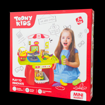 Đồ Chơi Nấu Ăn Bộ Siêu Thị 3 TOONYKIDS - Đồ Chơi Nhà Bếp Cho Bé - Mini Market TN138 [Tặng Kèm Sticker]