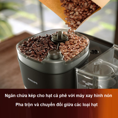 Máy pha cà phê Drip xay và pha tự động thương hiệu Hà Lan Philips HD7900/50 - Hàng chính hãng (BH 1 NĂM)