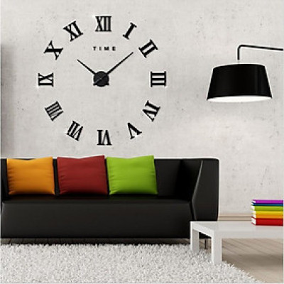 Đồng hồ dán tường DIY Số La Mã 3D EuroStyle 