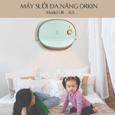 Máy sưởi gốm PTC Orkin Thái Lan OR-3LS công suất 2000W, bảo hành 12 tháng - Hàng chính hãng