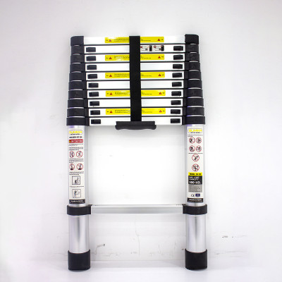 Thang nhôm rút gọn SUMIKA SK320 - Chiều cao tối đa 3.2m, chiều dài rút gọn 0.8m, hợp kim nhôm cao cấp, khóa chốt chắc chắn, đế cao su chống trượt, nhỏ gọn, di chuyển tiện lợi