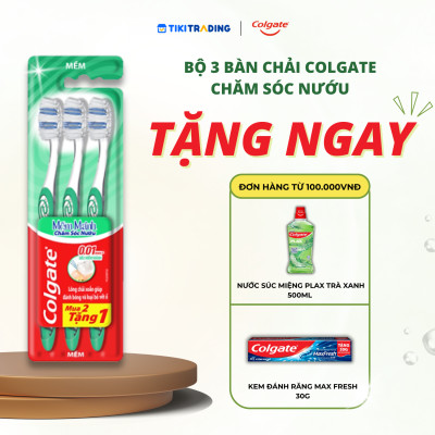 Bộ 3 bàn chải Colgate chăm sóc nướu ( màu ngẫu nhiên )