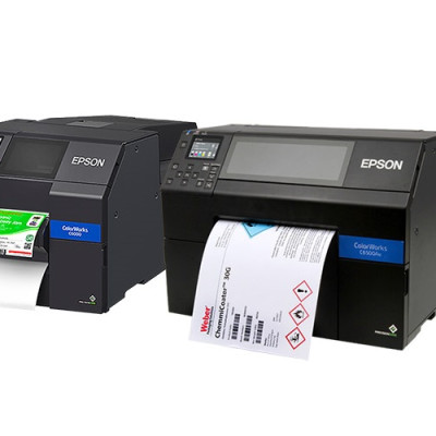 Máy in tem nhãn Epson ColorWorks C6550A, khổ in lớn (A4), độ phân giải 1200 dpi - Hàng chính hãng