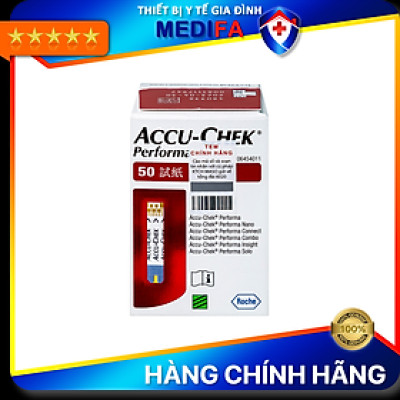 Hộp 50 Que Thử Đường Huyết Accu Chek Performa - Hàng Chính Hãng Roche, Date Xa