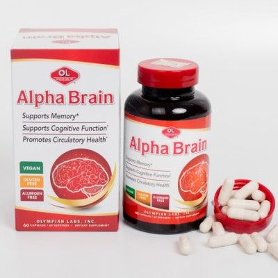 Viên uống bổ não Alpha Brain Olympian Labs Mỹ 60 viên chứa ginkgo biloba giúp tăng cường tuần hoàn não