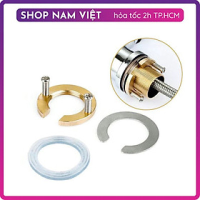 1 Bộ Đai Ốc Đệm Cao Su Cố Định Chân Vòi Nóng Lạnh, Rửa Chén, Lavabo (D32mm)