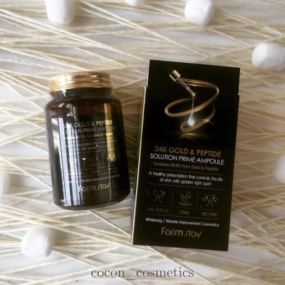 Tinh Chất Dưỡng Trắng Chống Lão Hóa Farmstay 24k Gold & Peptide Perfect Ampoule 250ml – Hàng Chính Hãng