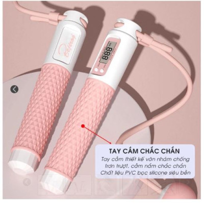 Dây Nhảy Không Dây Tích Hợp Tạ Sắt Tay Cầm Đếm Số Vòng,Quãng Đường,Calo Tiêu Thụ + Tặng Tô Vít Và Pin