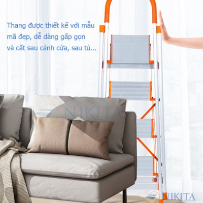 Thang nhôm tay vịn khung INOX Nikita NKT-IN6