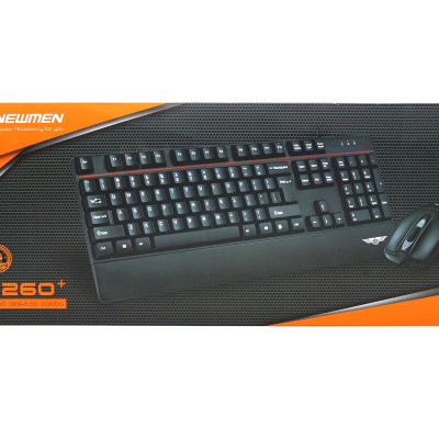 Bộ bàn phím chuột Newmen T260+ đen (USB) - Hàng Chính Hãng