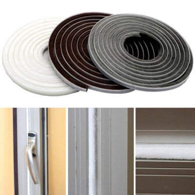 Cuộn 10m Nẹp chỉ giảm tiếng ồn cánh cửa, nẹp lông giảm thanh làm khít khe hở cánh cửa