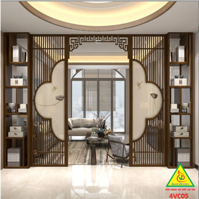 Vách ngăn phòng khách , vách ngăn phòng khách hiện đại 4VC05 - Nội thất lắp ráp ViendongAdv