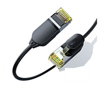 Cáp mạng CAT7 siêu mỏng nhỏ 0.38mm 0.5M 10Gbps màu đen Ugreen 149LAN80414NW Hàng chính hãng